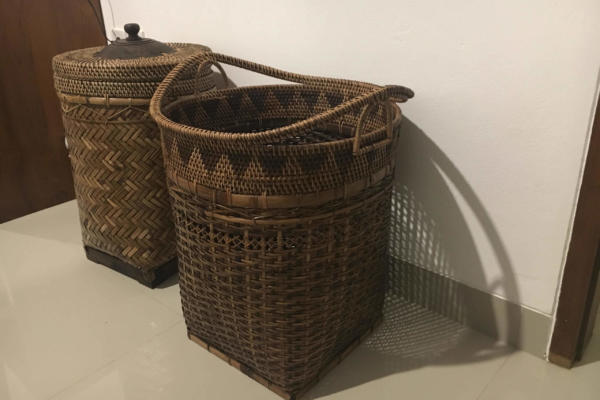 Locally made baskets.